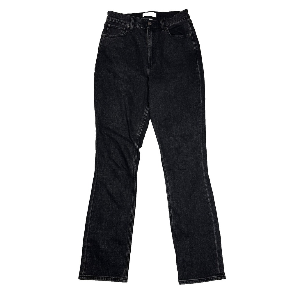 Abercrombie and Fitch Slim Straight Ultra High Rise Black Denim Womens 28/6L